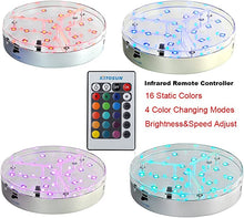 Load image into Gallery viewer, Multicolor RGB 6" LED Light Base w/Remote