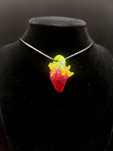 I Dab Toons Glass Strawberry Pendant