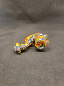 Parison Glass Rainbow Linework Sherlock Pipe