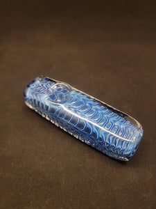 8 Mile Handpfeifenkopf aus rauchblauem Glas, 10,2 cm