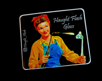 Haught Flash Glass Sticker