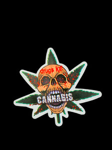 Cannabis Skull Sticker