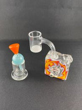 Load image into Gallery viewer, Eran Park Glass Rig Set (Clear/Fire Wig Wag)