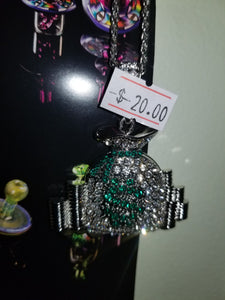 Fashion Jewelry Money Bag $ Blinged Out Chain Necklaces
