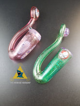 Cargar imagen en el visor de la galería, Eran Park Glass Emerald Dichro and Ruby Wig Wag Dead Head Sherlock Pipes