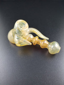 Oats Glass Silver & Gold Fumed Hammer Pipe #3