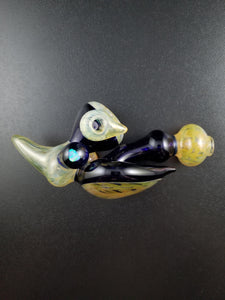 Oats Glass Silver & Gold Fumed Sherlock Pipe #6