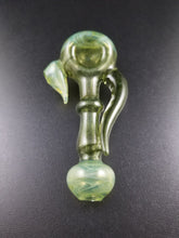 Load image into Gallery viewer, Oats Glass Green Money Spoon Pipe #9