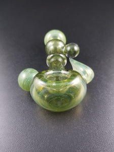 Oats Glass Green Money Spoon Pipe #12