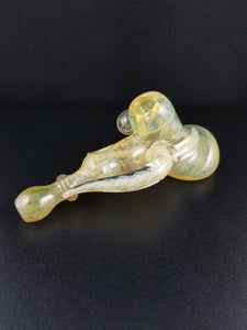 Oats Glass Silver & Gold Fumed Hammer Pipe #13