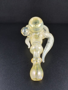 Oats Glass Silver & Gold Fumed Hammer Pipe #13