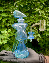 Load image into Gallery viewer, Parison Glass Disc Recycler Cone Rig #1
