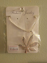 Load image into Gallery viewer, Fashion Jewelry Pot Leaf Blinged Out Chain Necklace