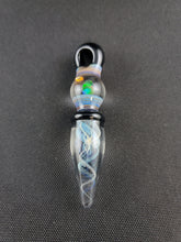 Cargar imagen en el visor de la galería, Erin Cartee Glass Astral Tail Pendant w Black Opal