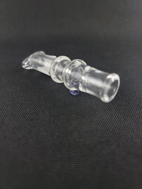 Lotus Star Glass Clear One Hitter/Crutch W/ Blue Feet