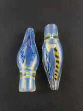 Load image into Gallery viewer, Hippie Hookup Glass Fumed W/ Dichro Strip Chillums 1-4