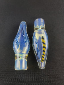 Hippie Hookup Glass Fumed W/ Dichro Strip Chillums 1-4