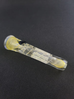 Lotus Star Glass Yellow Chillum