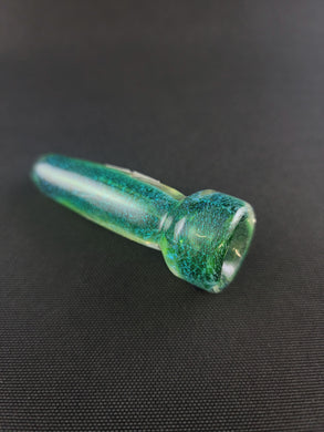 Lotus Star Glass Green Dichro Chillum