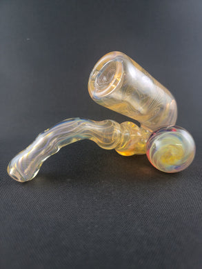 Parison X Djinn Glass Gold and Silver Fumed Sherlock Pipe