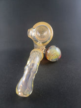 Load image into Gallery viewer, Parison X Djinn Glass Gold and Silver Fumed Sherlock Pipe