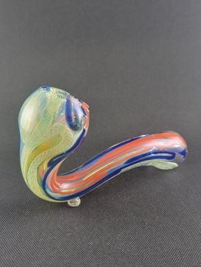 Hippie Hookup Fumed & Colored Lines Sherlock Pipe