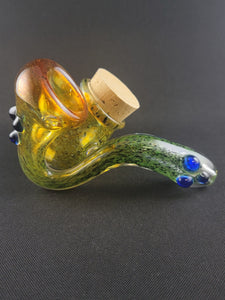 Erin Cartee Glass Sherlock Pipe W Stash Jar