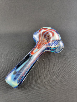 Hippie Hookup Fumed and Dichro LineWork Bowl Pipe 1-2