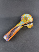 Load image into Gallery viewer, Hippie Hookup Fumed and Dichro LineWork Bowl Pipe 1-2