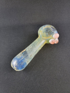 Lotus Star Glass Fumed Pebble Pipe