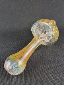 Lotus Star Glass Heady Gold Fumed Bowl Pipe