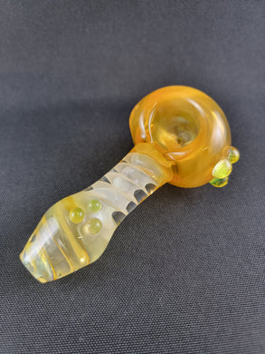 Lotus Star Glass Tan/White Swirl Bowl Pipe