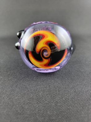 Lotus Star Glass Purple Front Swirl Bowl Pipes 1-2