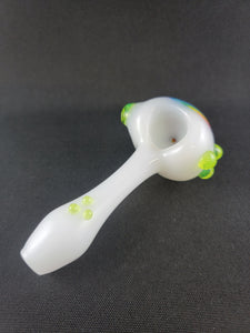Lotus Star Glass White Swirl Front Bowl Pipes 1-5