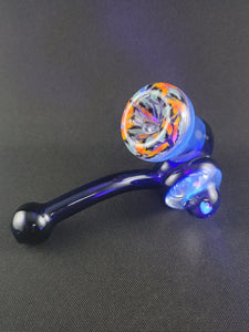 Lotus Star Glass "Fire & Water" Sherlock Pipe UV W/ Opal