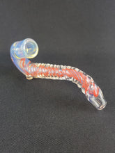 Load image into Gallery viewer, Hippie Hookup Red And Fumed Saxophone Sherlock Pipe
