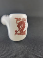 Load image into Gallery viewer, Grav White Rock N Roll Jimmy Hendrix Bowl Pipe