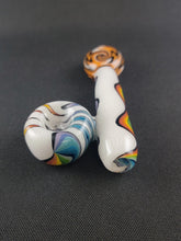 Load image into Gallery viewer, EastWood420 Glass White W/ Wig Wag Sidecar Steamroller Bowl Pipe