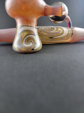 Load image into Gallery viewer, EastWood420 Glass Large White/Tan &amp; Striker Hammer Bowl Pipe