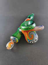 Load image into Gallery viewer, EastWood420 Glass Green W/ Wig Wag Hammer Bowl Pipe