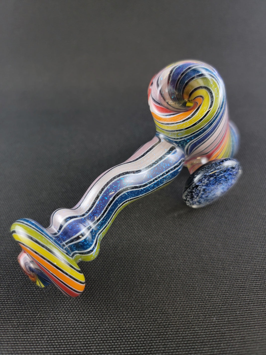 Parison Glass Rainbow Dichro Hammer Bowl Pipe