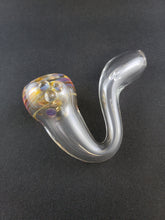 Load image into Gallery viewer, Hippie Hookup Glass Clear Sherlock Pipe W Linework 1-4