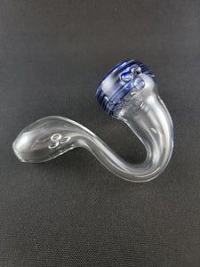 Hippie Hookup Glass Clear Sherlock Pipe W Linework 1-4