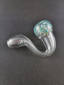 Hippie Hookup Glass Clear Sherlock Pipe W Linework 1-4