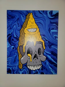 Shaggadelic 710 Art Melty Head Canvas Print