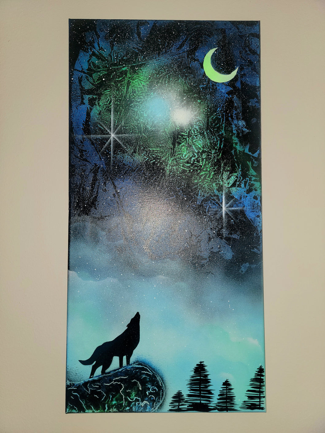 The Glass Gatherer Sprühfarbe Wandkunst UV Blue Wolf