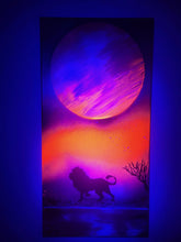 Load image into Gallery viewer, The Glass Gatherer Spray Paint Wall Art UV Orange Lion