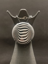 Load image into Gallery viewer, Lb_Creations Glass White and Black Zebra Pendant