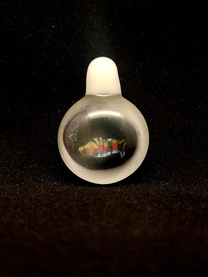 Eran Park Glass Mini White Phish Pendant