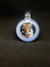 Load image into Gallery viewer, Eran Park Glass Tiger King Blue Crushed Opal Pendant